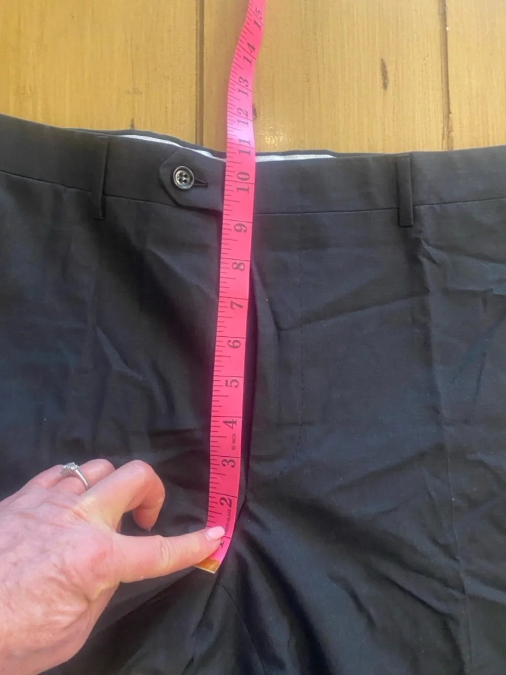Canali Men's Black Wool Trouser Pants NEW size 36 not hemmed